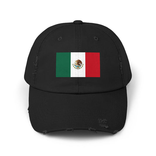 Mexico Flag Distressed Cap — Vintage Mexican Flag Dad Hat