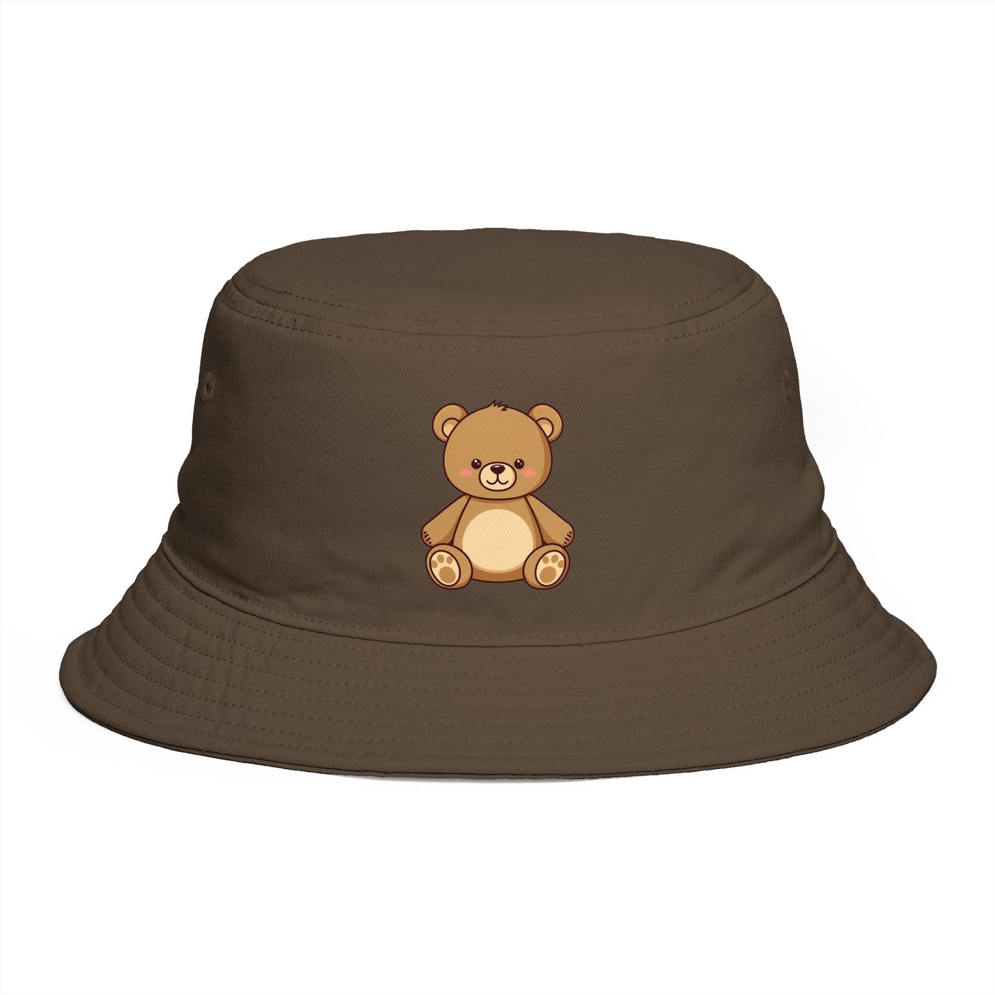 Teddy Bear Bucket Hat — Cute Brown Plush Toy Graphic Sun Hat Hats Printify One size Walnut
