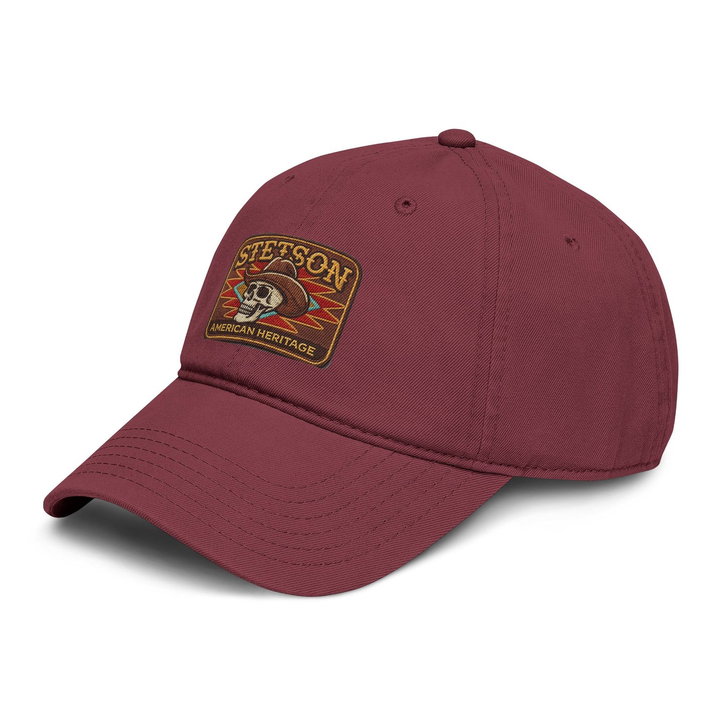 Stetson Skull Patch Baseball Cap — Vintage American Heritage Washed Hat