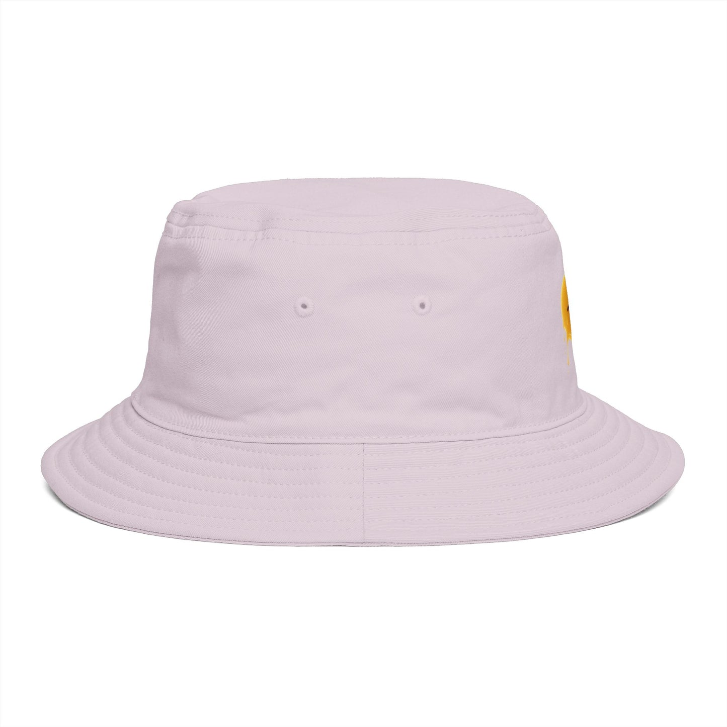 Smiley Drip Bucket Hat — Retro Melted Smile Face Sun Hat