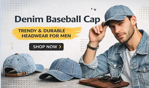 Denim baseball cap