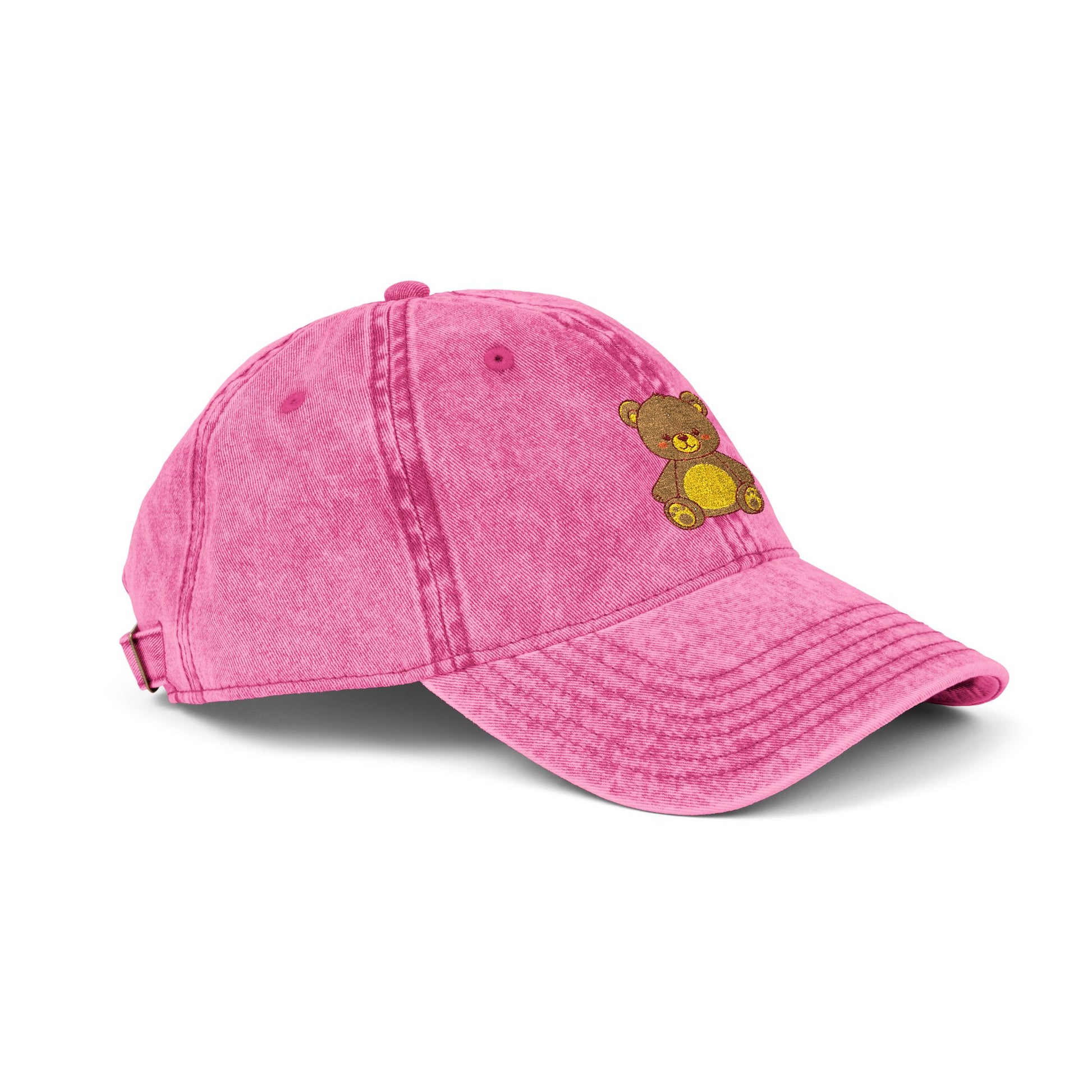 Vintage Embroidered Teddy Bear Cap Hats Printify