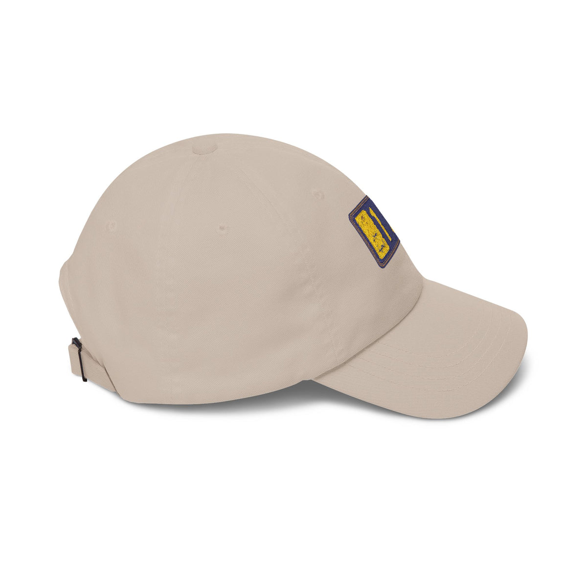 Dad Cap with Embroidered '130' Patch – Classic White Baseball Hat Hats Printify