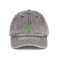 Vintage Embroidered Weed Leaf Cap Hats Printify One size Charcoal Grey