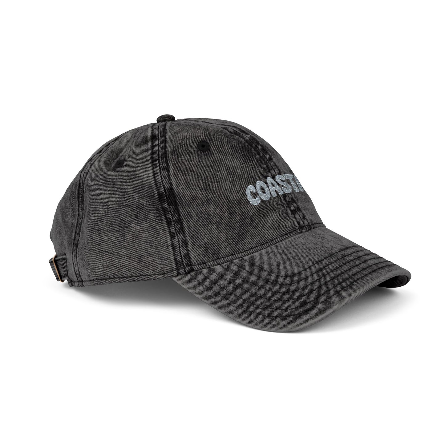 Coastal Embroidered Vintage Cap — Washed Red Dad Hat Hats Printify