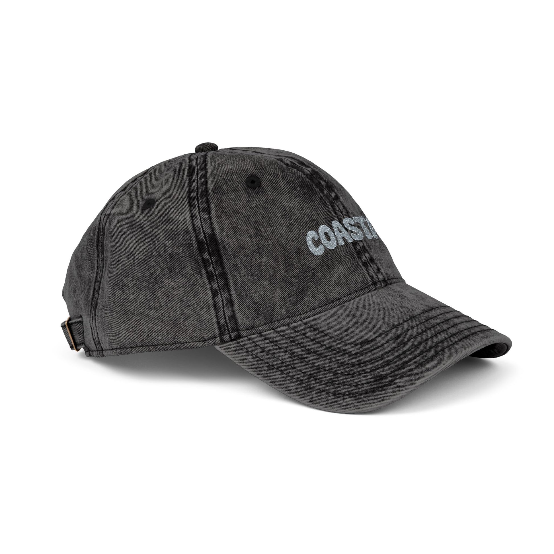 Coastal Embroidered Vintage Cap — Washed Red Dad Hat Hats Printify