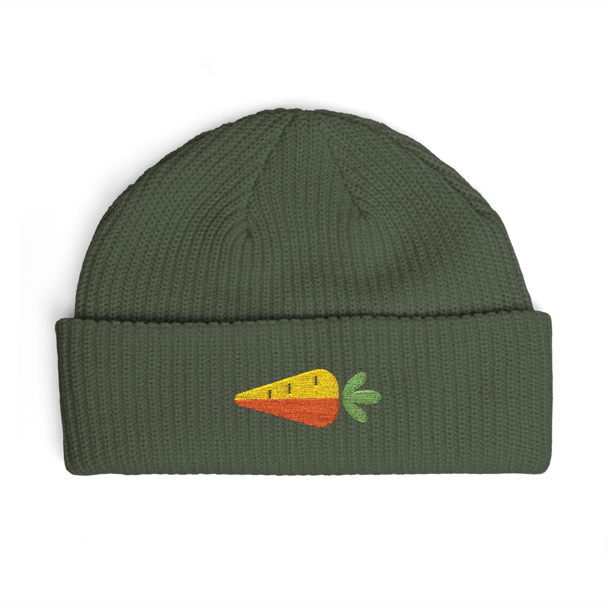 Embroidered Carrot Cuff Beanie Hats Printify One size Cypress