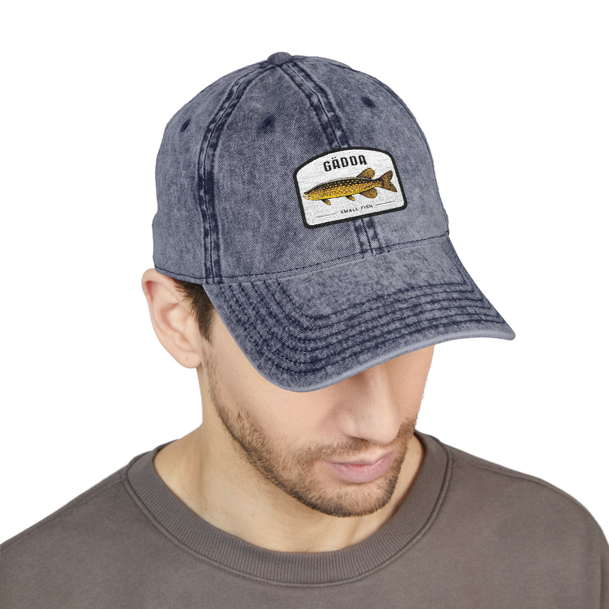 Vintage Fish Embroidered Cap