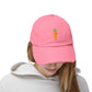Carrot Patch Distressed Cap — Cute Embroidered Vegetable Baseball Hat