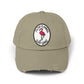 Distressed Surf Cap — "Filthy Flamingo Surf Gang" Embroidered Patch Hat Hats Printify Light Olive One size