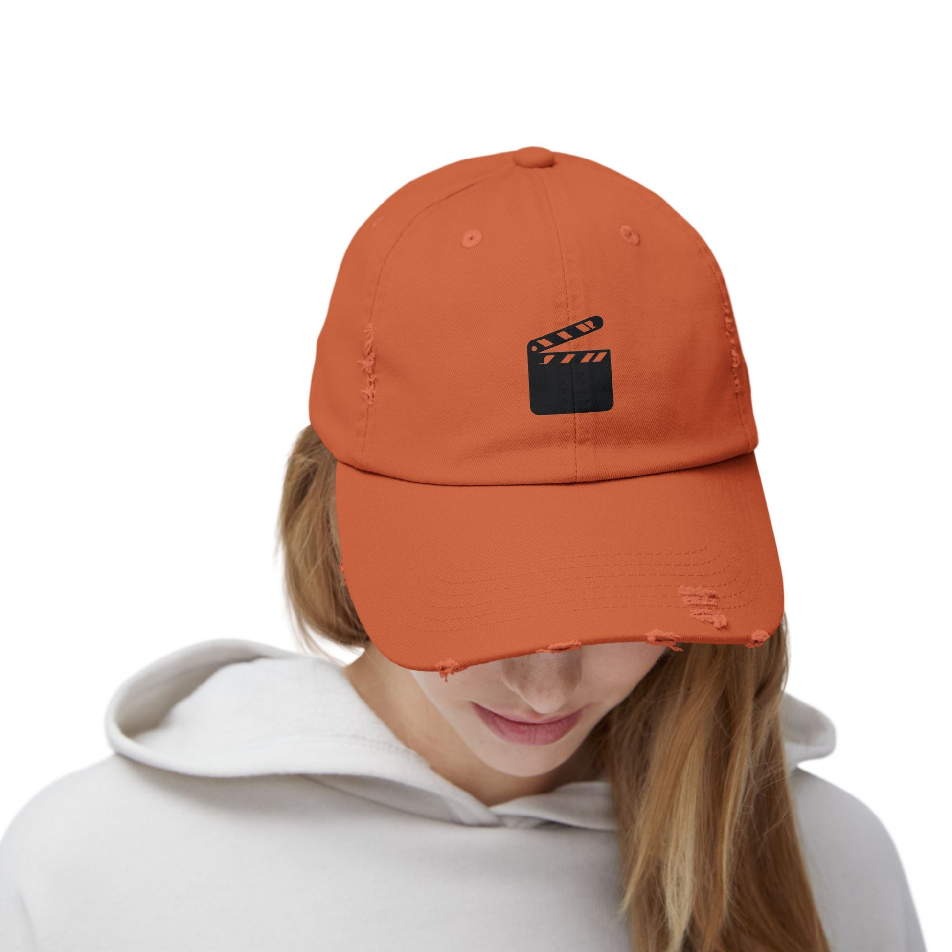 Distressed Black Baseball Cap — Vintage Ripped Dad Hat Hats Printify