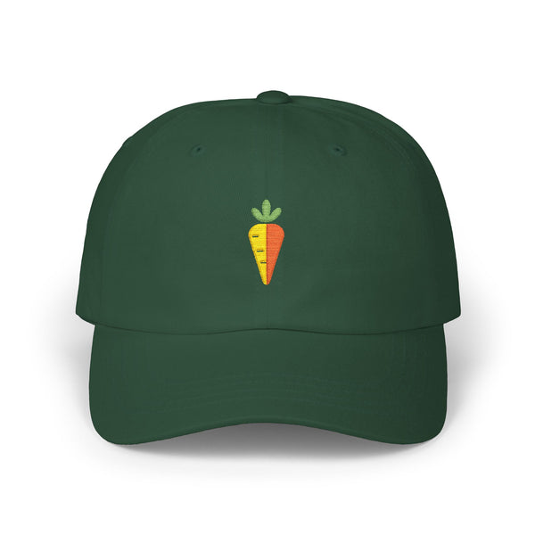 Carrot Embroidered Dad Cap — Minimal Vegetable Baseball Hat Hats Printify Spruce One size