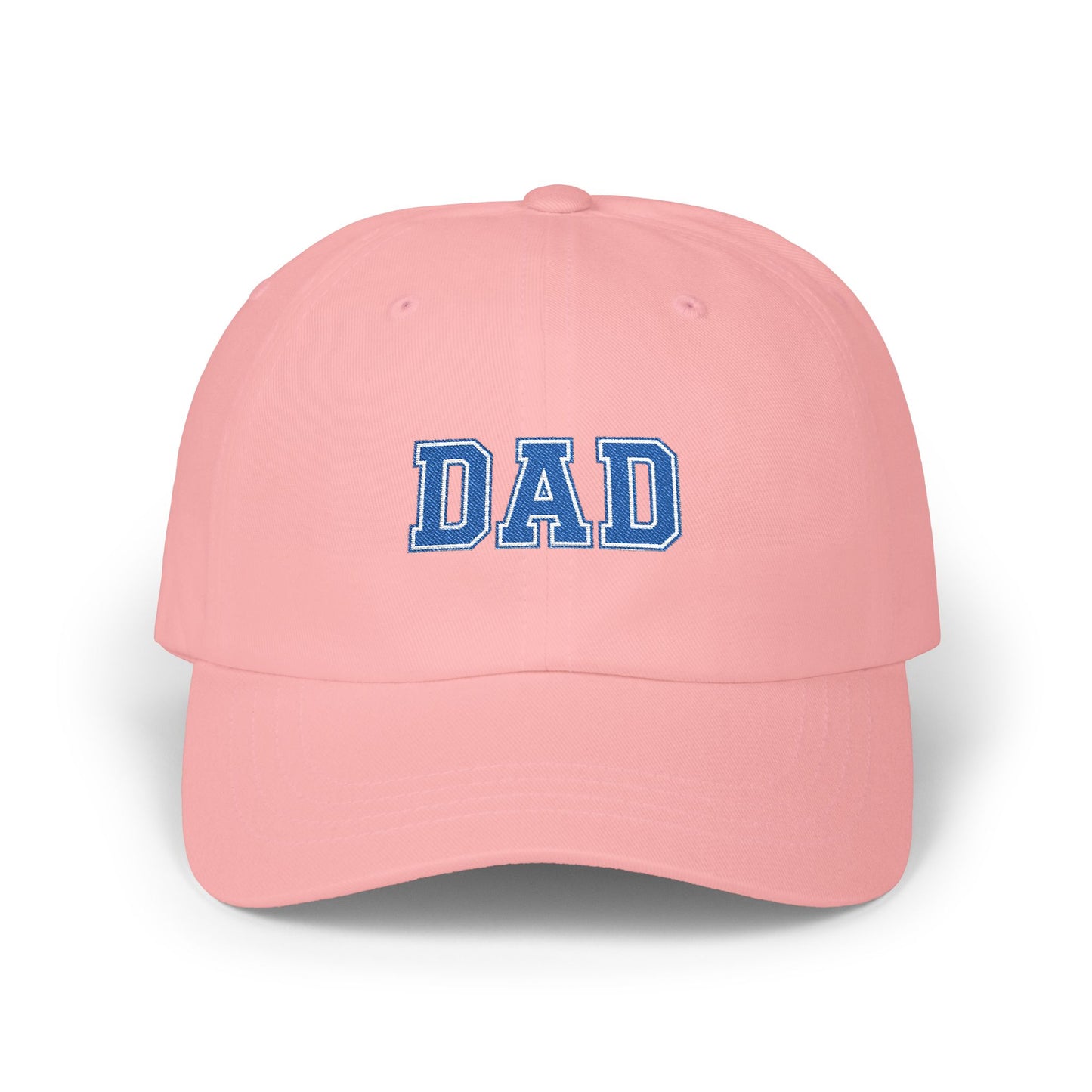 DAD Embroidered Classic Dad Cap – Vintage Varsity Baseball Hat for Fathers Hats Printify Pink One size