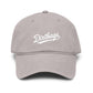 Dirtbags Script Baseball Cap — Washed Cotton Vintage Dad Hat Hats Printify One size Gray