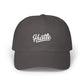Classic Dad Cap – Minimal Script Embroidered Baseball Hat Hats Printify Dark Grey One size