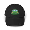 Distressed Cap — Retro Green Car Graphic Hat Hats Printify Black One size