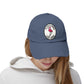Distressed Surf Cap — "Filthy Flamingo Surf Gang" Embroidered Patch Hat
