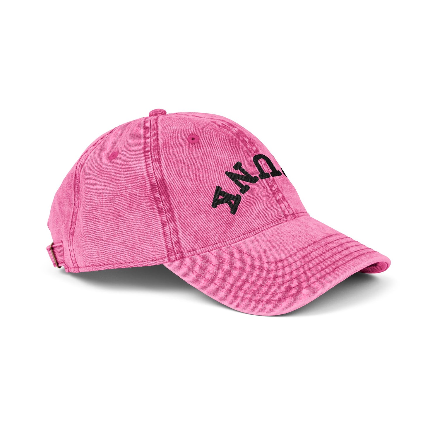 Embroidered Vintage 'DRUNK' Distressed Baseball Cap — Retro Red Cotton Hat