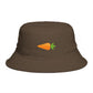 Carrot Emoji Bucket Hat — Cute Vegetable Graphic Summer Hat Hats Printify One size Walnut