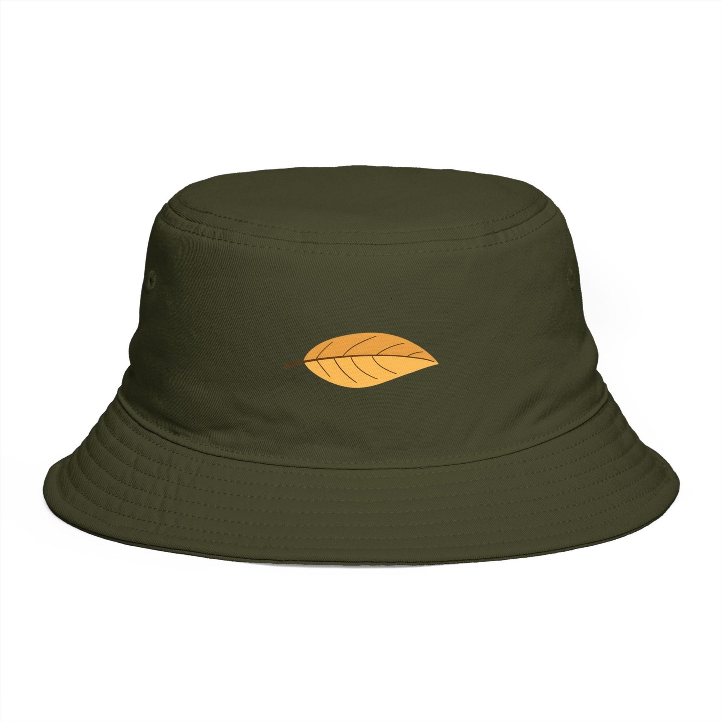Autumn Leaf Bucket Hat — Brown Fall Outdoor Sun Hat