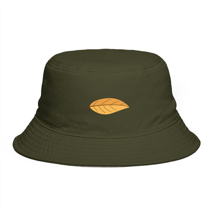 Autumn Leaf Bucket Hat — Brown Fall Outdoor Sun Hat