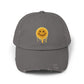 Distressed Melting Smiley Cap — Grunge Drip Dad Hat Hats Printify Nickel One size
