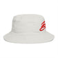 Bucket Hat — Retro Script 'Bucketd' Embroidered Brown Summer Hat