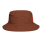 Cola Logo Brown Bucket Hat – Retro Soda-Inspired Summer Hat Hats Printify