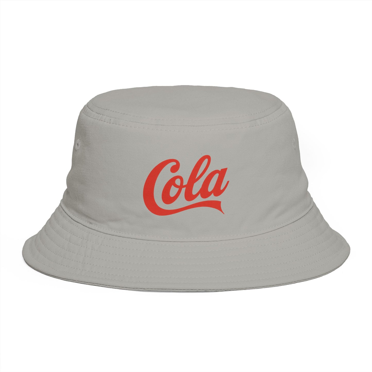 Cola Logo Brown Bucket Hat – Retro Soda-Inspired Summer Hat Hats Printify One size Storm