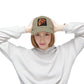 Distressed Cap — Vibrant Flame Lion Embroidered Baseball Hat Hats Printify