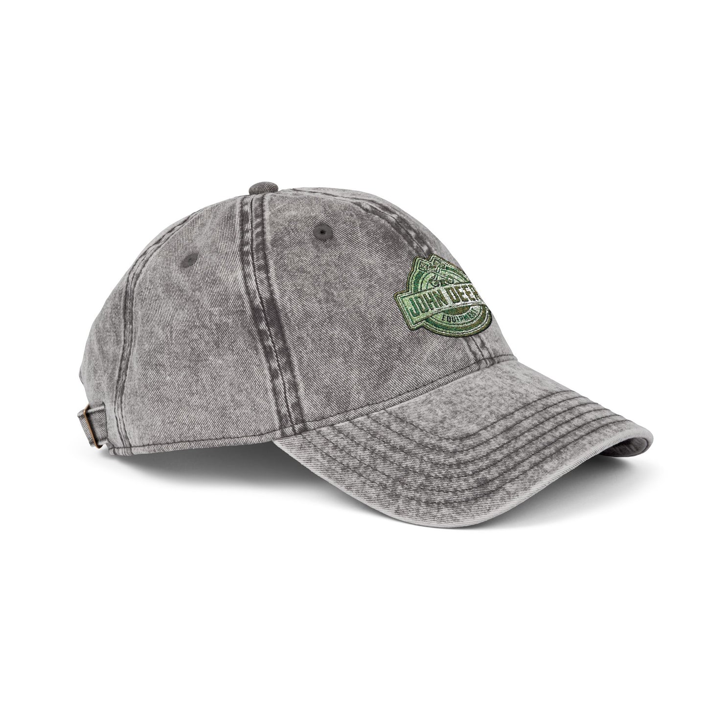 Vintage Embroidered Cap - Retro Green Crest Logo Dad Hat Hats Printify