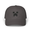 Pixel Creeper Face Cap | Classic Dad Cap, Gaming Dad Hat Hats Printify Dark Grey One size
