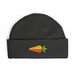 Embroidered Carrot Cuff Beanie Hats Printify One size Coal