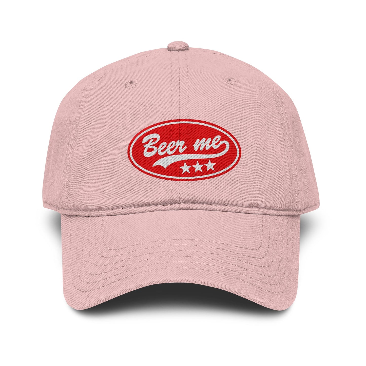 Beer Me Baseball Cap — Vintage Washed Hat with Red Patch