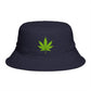 Cannabis Leaf Bucket Hat — Brown Marijuana Graphic Sun Hat Hats Printify One size Navy