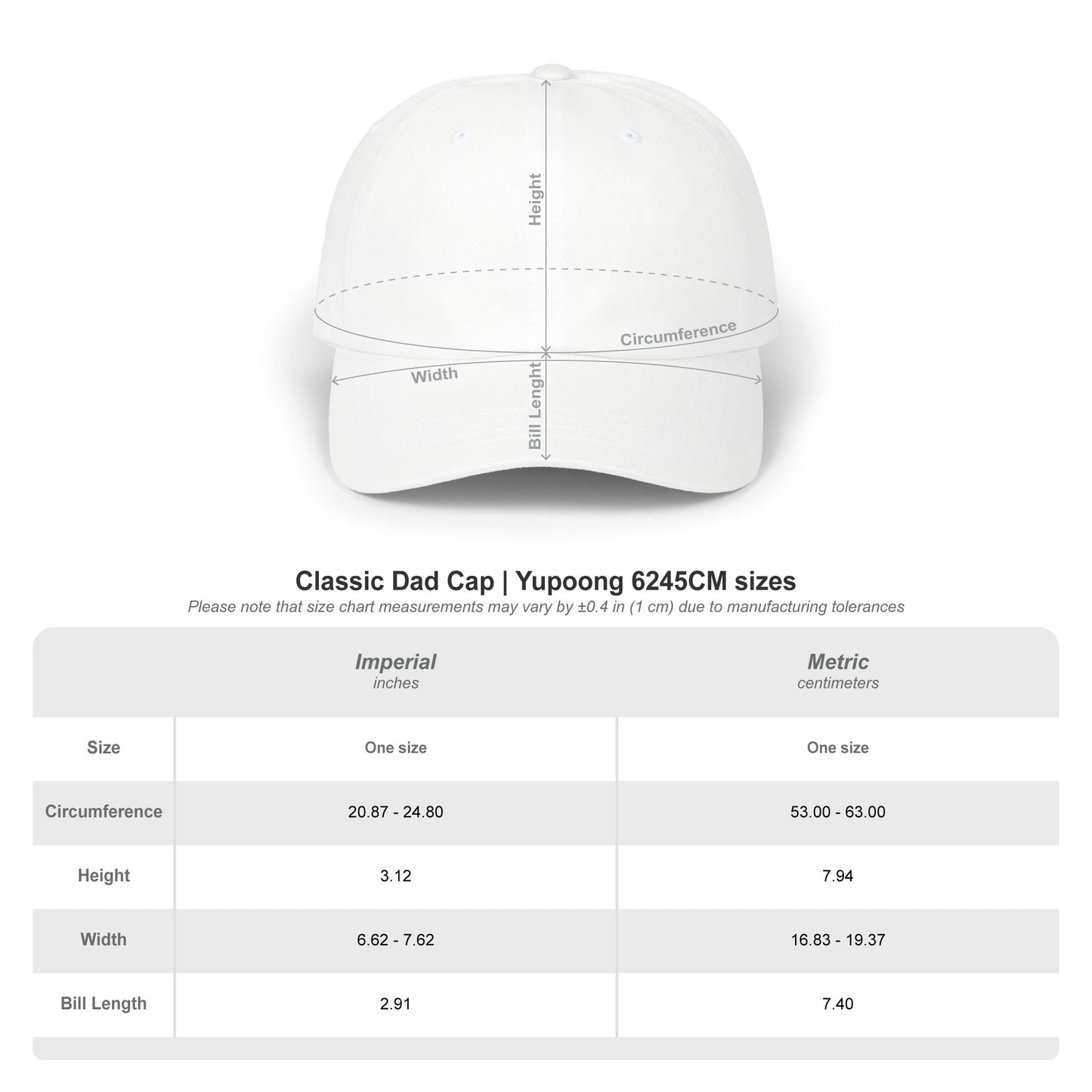 Classic Dad Cap Hats Printify