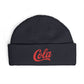 Cola Cuff Beanie — Retro Script Knit Hat Hats Printify One size Navy