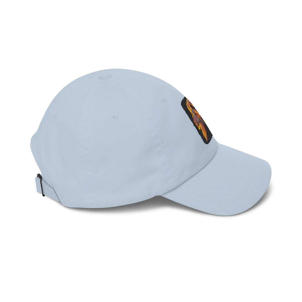 Dad Cap — Embroidered Fiery Lion Patch Baseball Hat