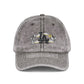 Vintage Embroidered Cap – Red LA Floral Baseball Hat Hats Printify One size Charcoal Grey