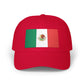 Mexico Flag Dad Cap — Embroidered Mexican Flag Baseball Hat Hats Printify Cranberry One size