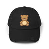 Teddy Bear Distressed Cap — Cute Retro Plush Hat for Casual Wear Hats Printify Black One size