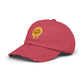 Distressed Melting Smiley Cap — Grunge Drip Dad Hat