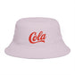 Cola Logo Brown Bucket Hat – Retro Soda-Inspired Summer Hat Hats Printify One size Orchid