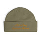 Embroidered Cuff Beanie — "Let's Chug Espresso Martinis" Knit Hat