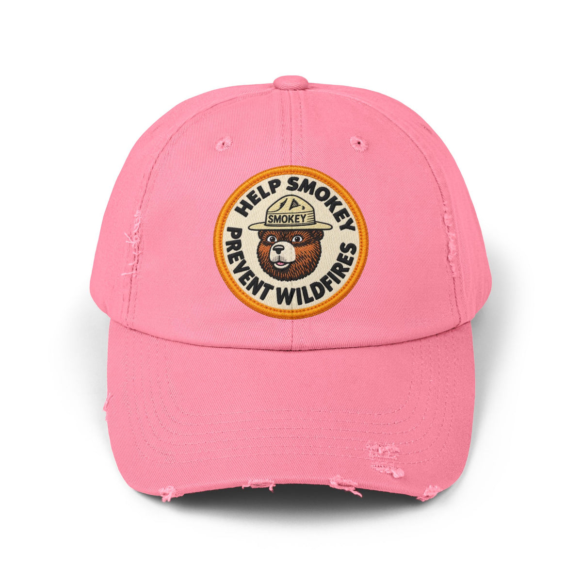 Unisex Distressed Cap Hats Printify True Pink One size
