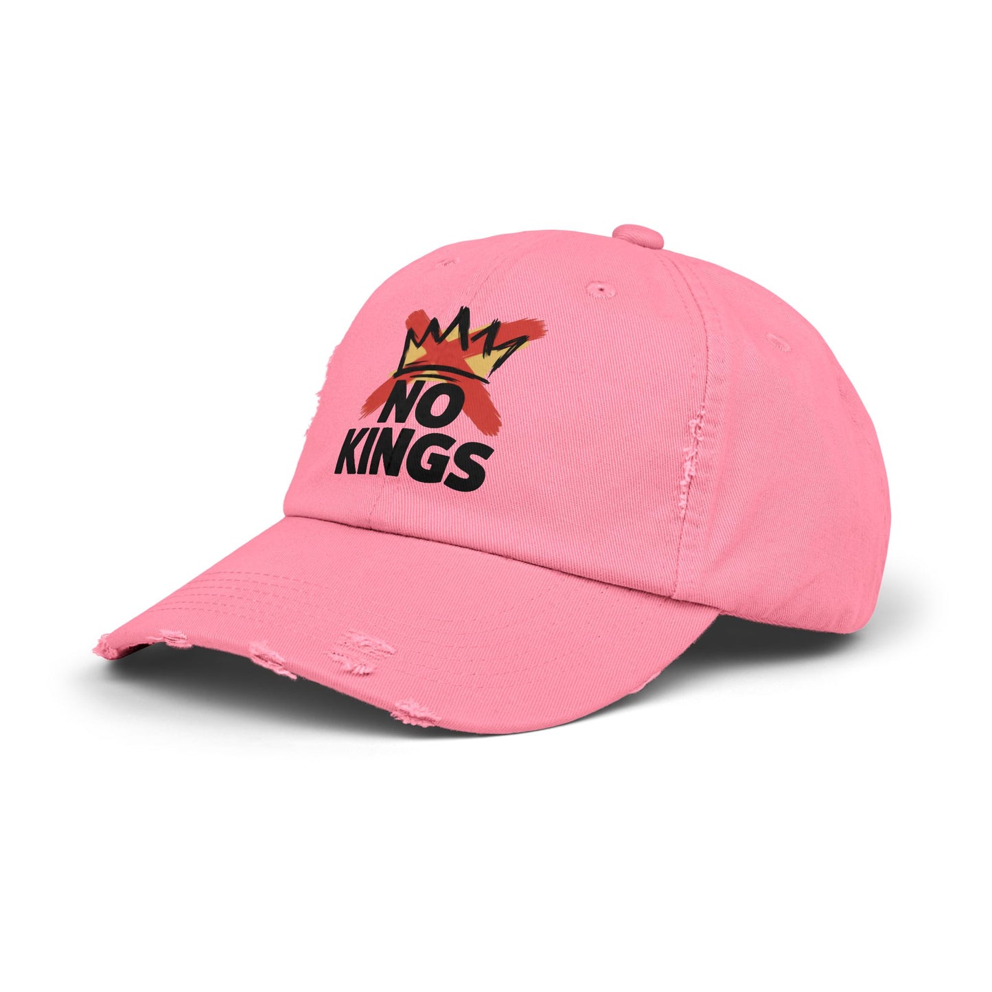 Distressed Black Cap — ‘Kings’ Crown Graphic Dad Hat