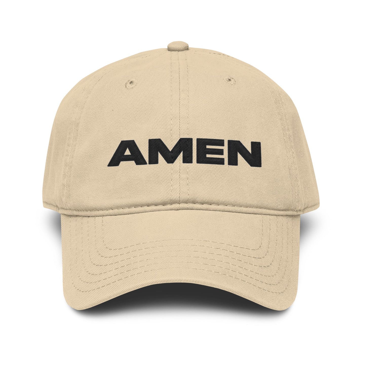 Amen Embroidered Washed Baseball Cap — Casual Faith Baseball Hat