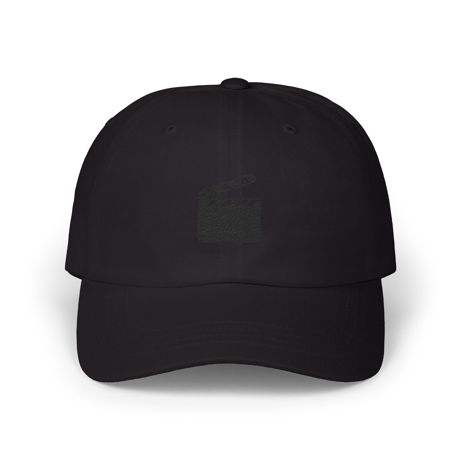 Dad Cap with Film Clapper Embroidery – Movie Director Hat Hats Printify Black One size