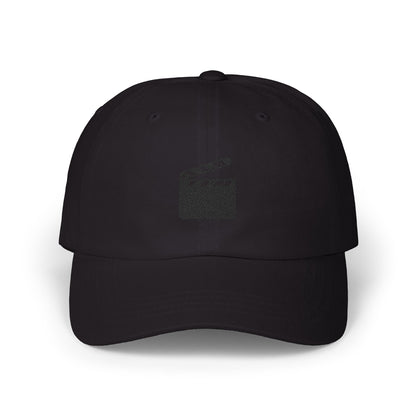 Dad Cap with Film Clapper Embroidery – Movie Director Hat Hats Printify Black One size