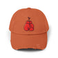 Boxing Gloves Distressed Cap - Red Gloves Dad Hat Hats Printify Burnt Orange One size